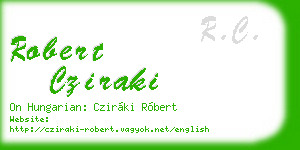 robert cziraki business card