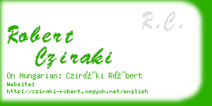 robert cziraki business card